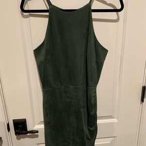 Hunter green Aqua suede cocktail dress